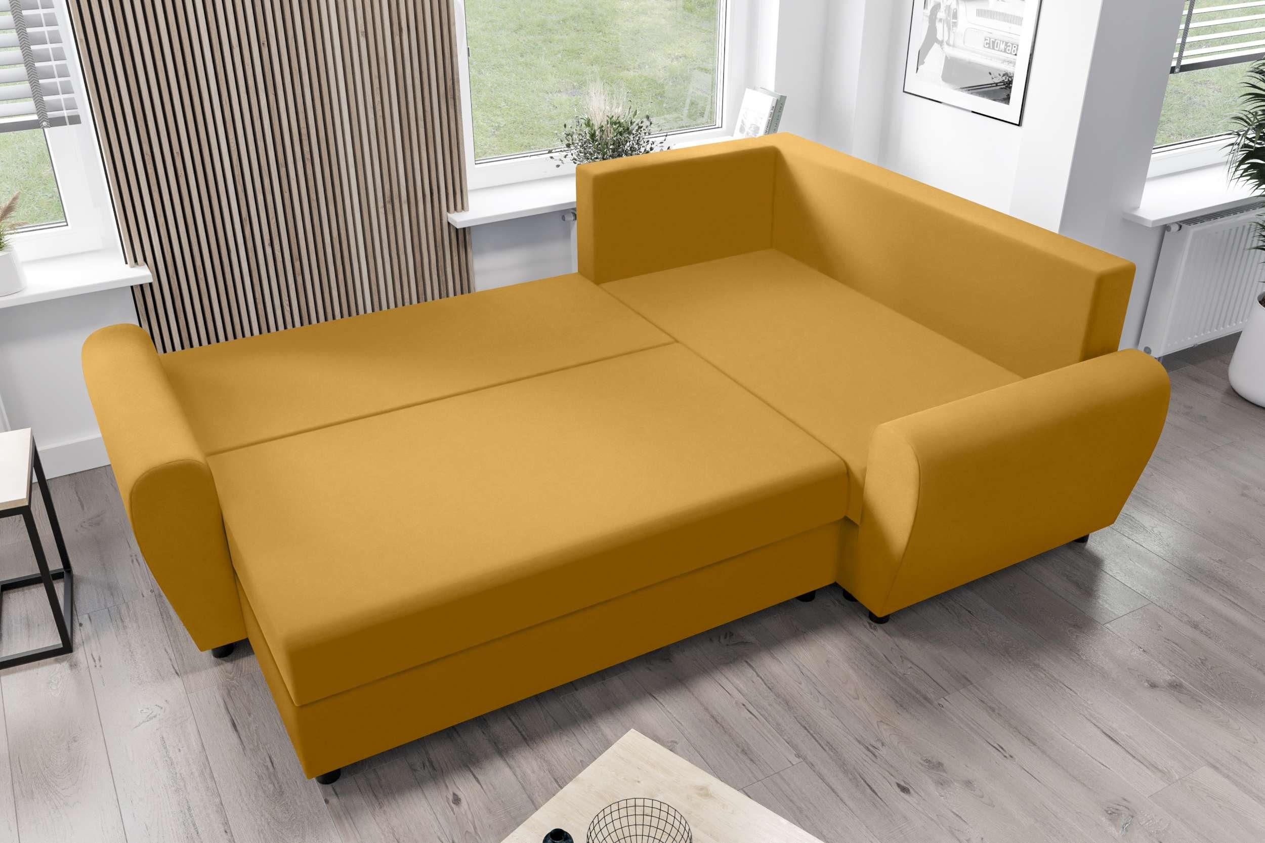 mit Design Valence, Bettkasten, L-Form, Sitzkomfort, Stylefy mit Eckcouch, Ecksofa Sofa, Bettfunktion, Modern