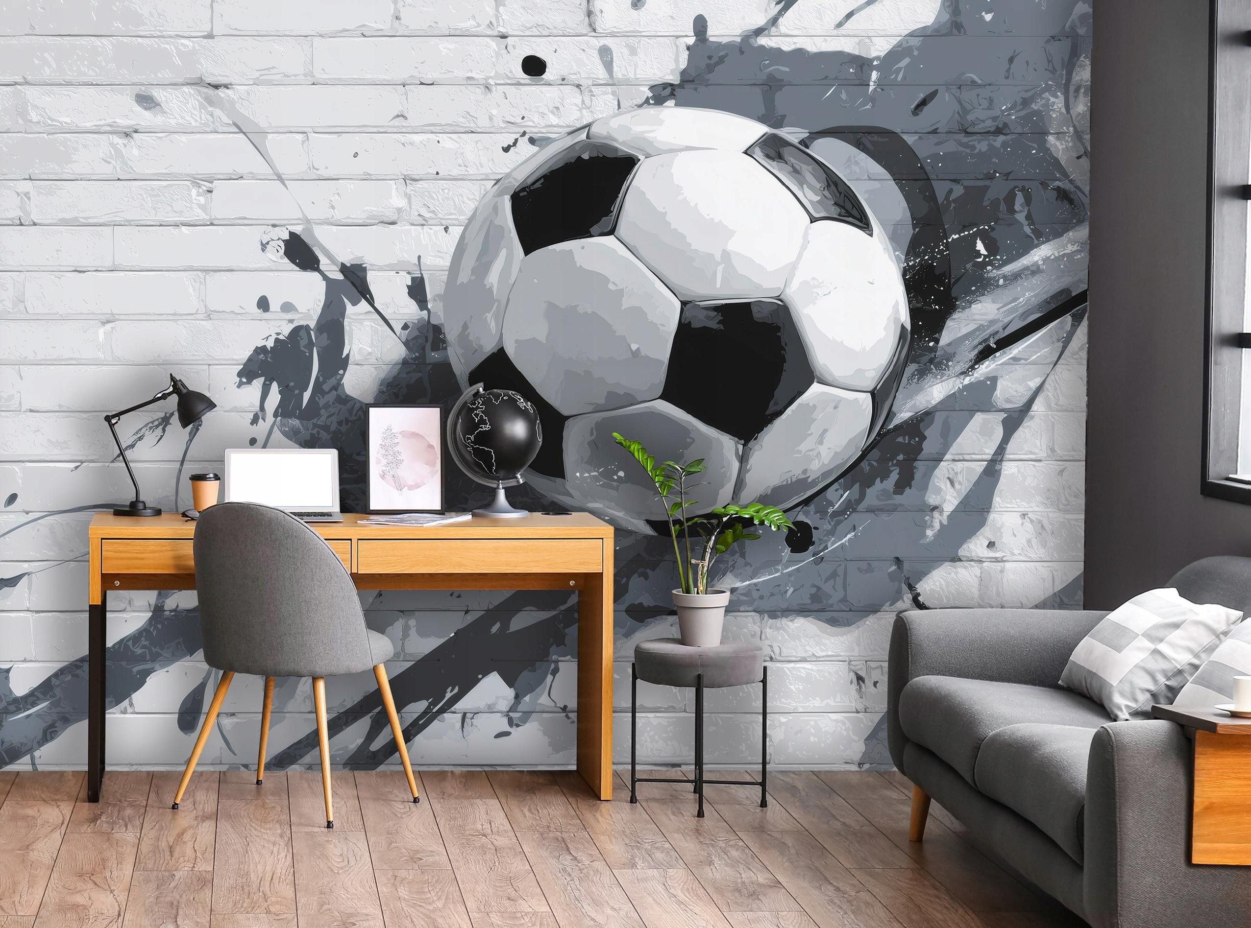 Wallarena Fototapete Junge Fußballspieler Vlies strapazierfähig Kinderzimmer 350x250 cm, glatt, 150 x 105 cm