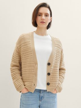 TOM TAILOR Strickjacke Strickjacke aus Bio-Baumwolle