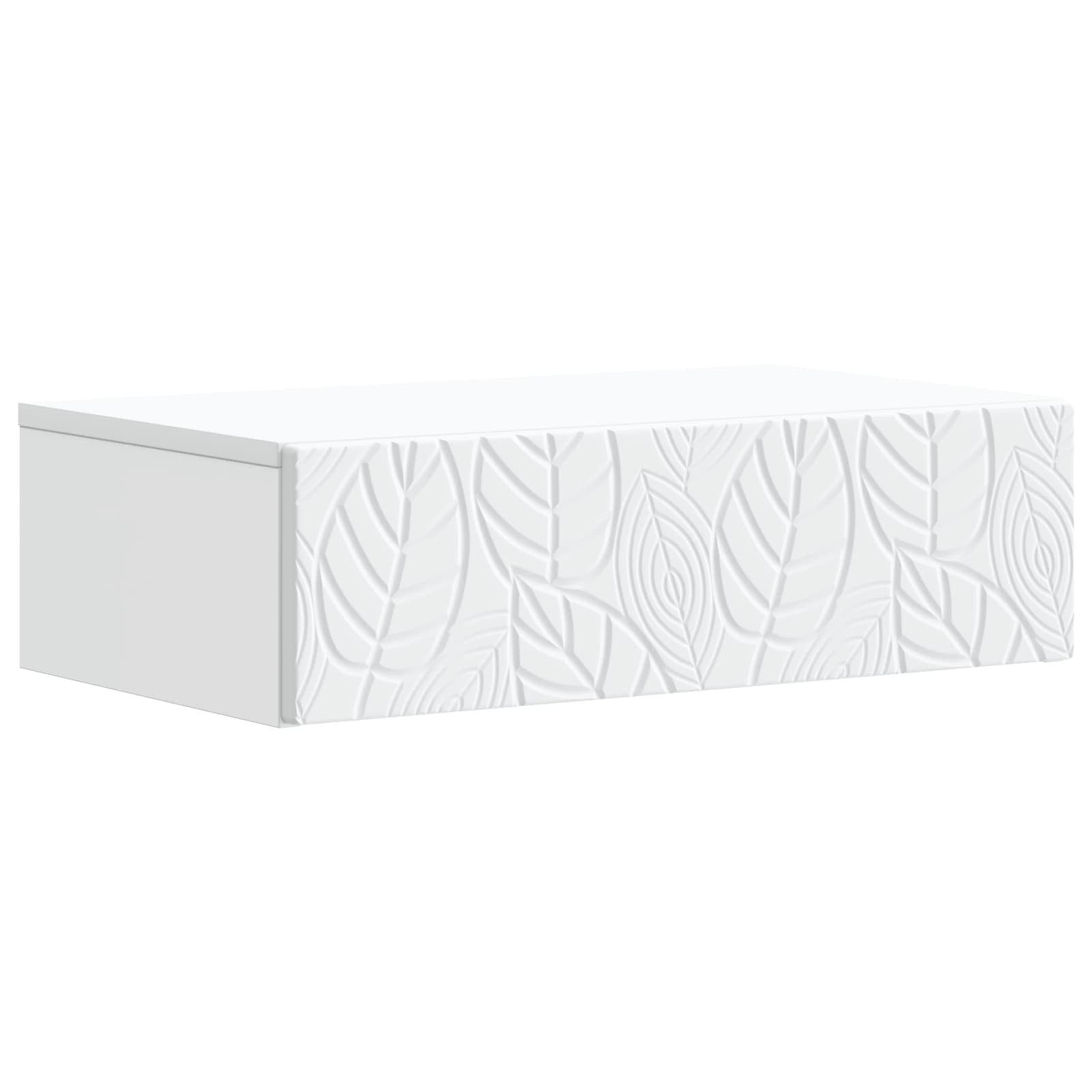 vidaXL Schranksystem Wandmontierter Beistelltisch Weiß 87,5 x 34,5 x 17 cm (1-St)