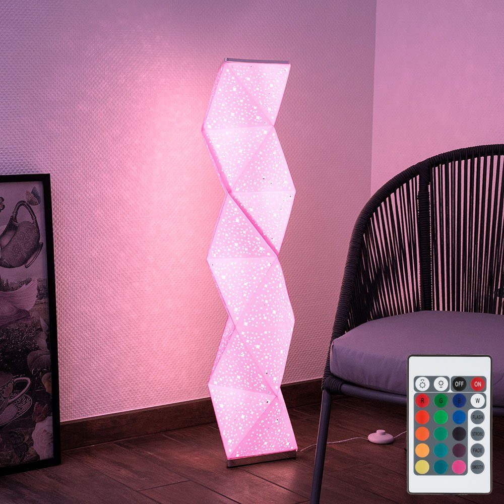 etc-shop LED Stehlampe, Leuchtmittel inklusive, Warmweiß, Farbwechsel, Stehlampe Farbwechsel Fernbedienung Dekoleuchte