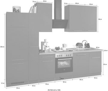 wiho Küchen Küchenzeile Unna, mit E-Geräten, Breite 310 cm