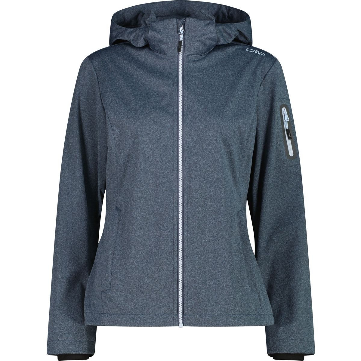 CMP Softshelljacke Woman Jacket Zip Hood Leichte, atmungsaktive Damenjacke mit abnehmbarer Kapuze, ideal für