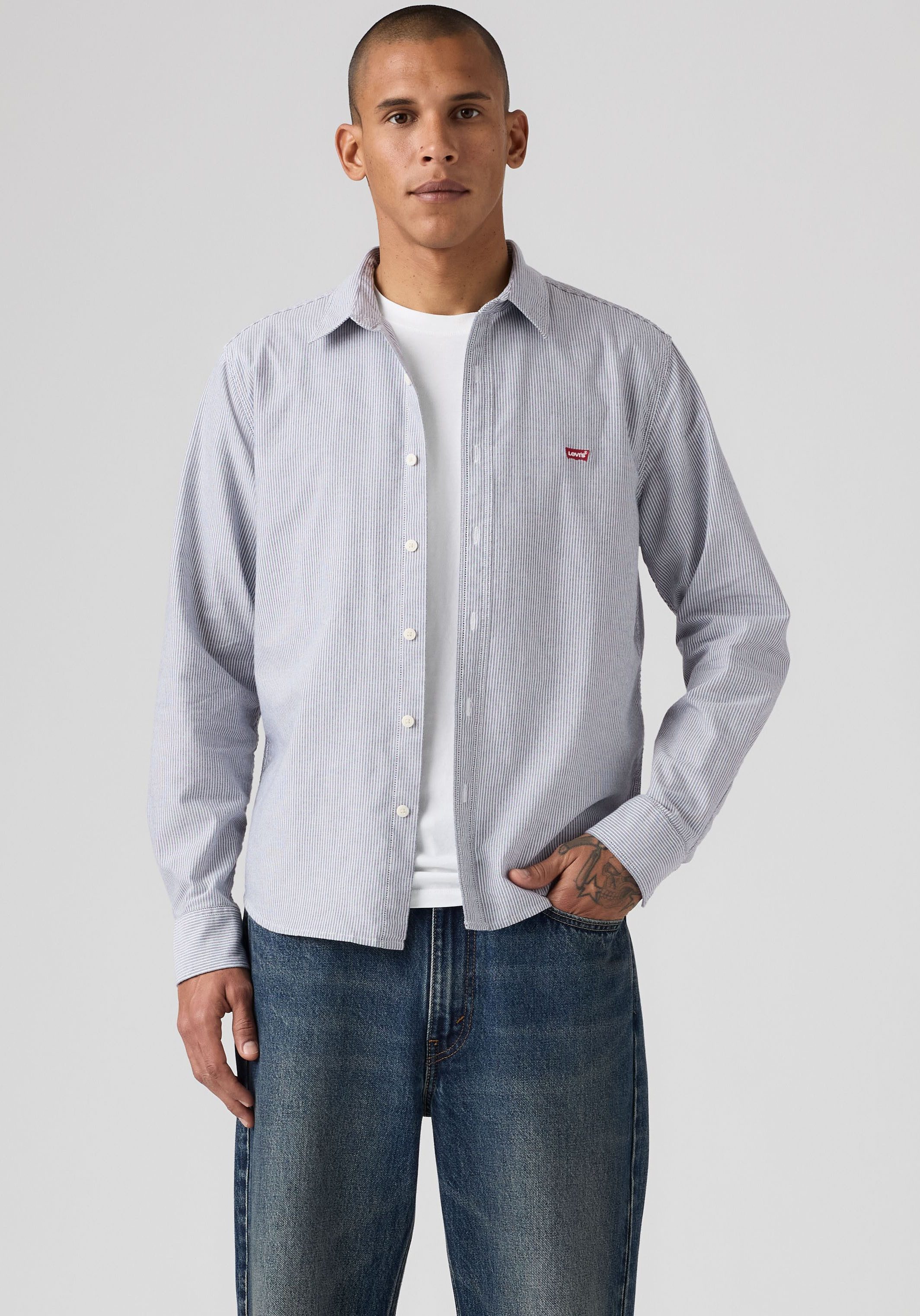 Levi's® Langarmhemd CLS BATTERY HM SHIRT - STANDARD mit abgerundetem Saum