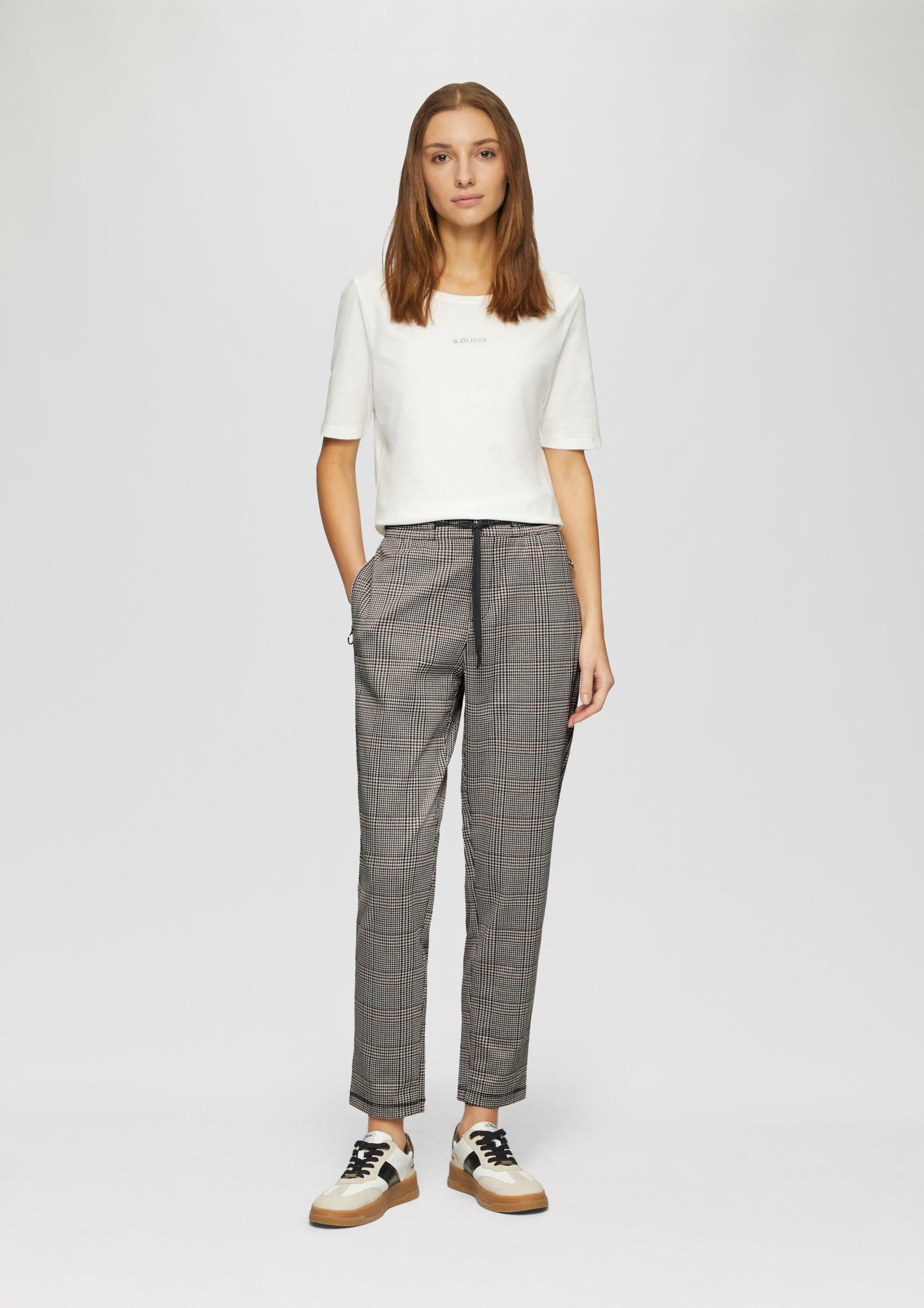 s.Oliver Chinos Hose Karierte Jogg Pants günstig online kaufen