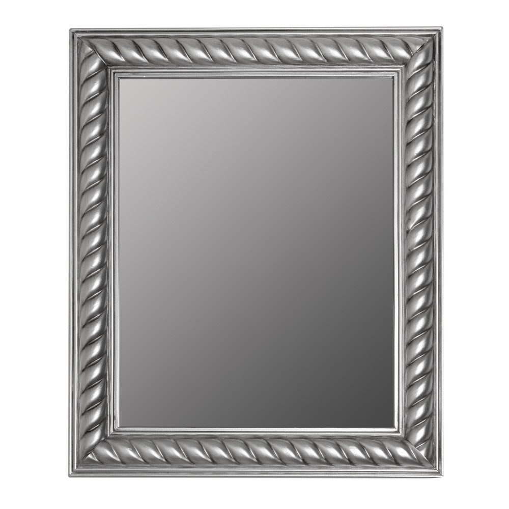 Myflair Möbel & Accessoires Spiegel Wandspiegel MINA antik silber 52x62cm mit gekordeltem Holzrahmen klass