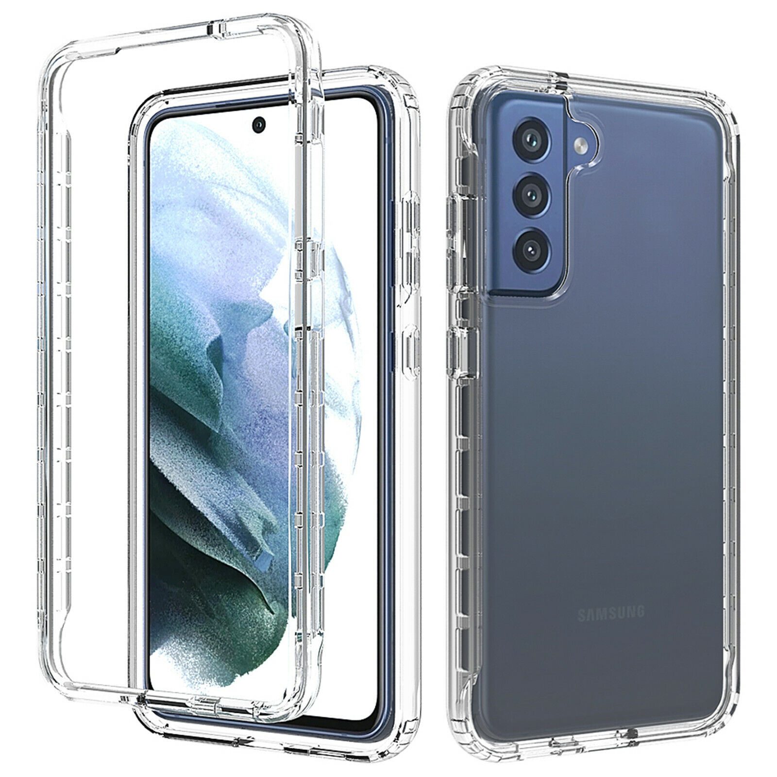betterfon Handyhülle für Samsung Galaxy S21 FE 5G2-teiliges 360° Schutzcase mit Panzerglas