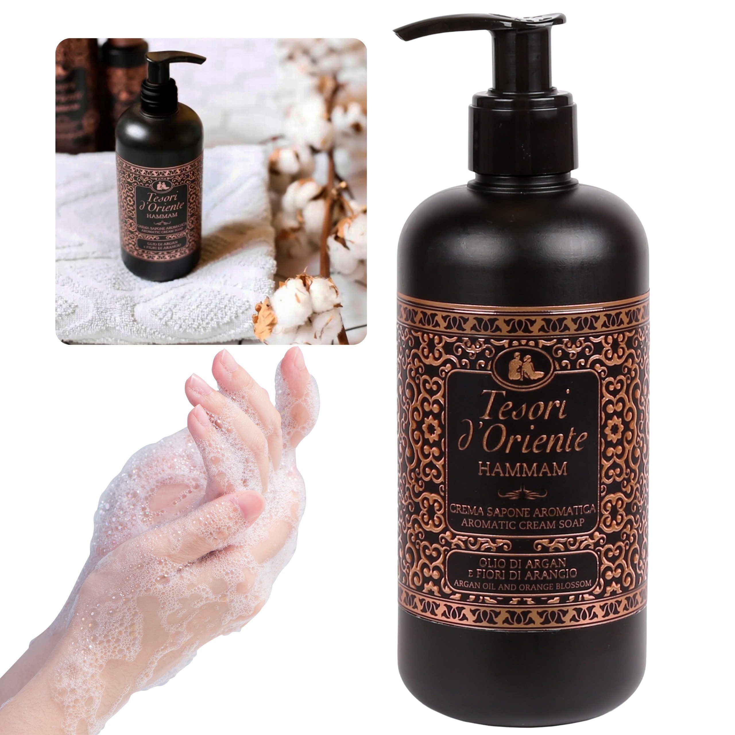 Tesori d´Oriente Flüssigseife Tesori d'Oriente Hammam Flüssigseife mit Arganöl 300ml, 1-tlg.