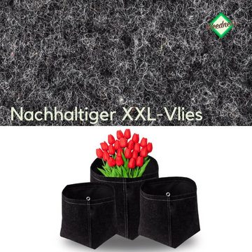Weedness Blumentopf Pflanzsack in Schwarz für Innen & Außen Stofftopf Blumentopf Textil