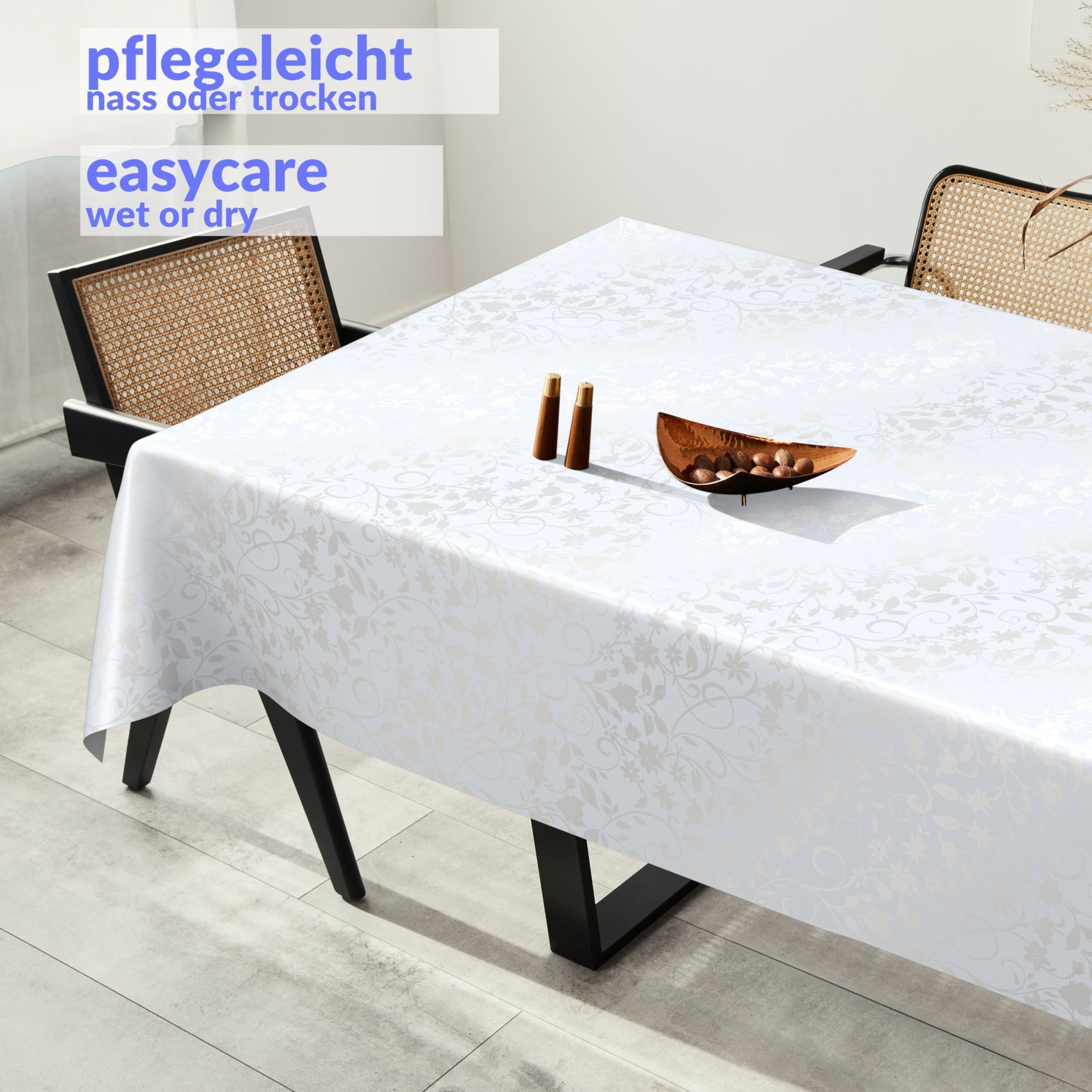 ANRO Tischdecke Wachstuchtischdecke MIMOSA Gartentischdecke (Einzelstück günstig online kaufen