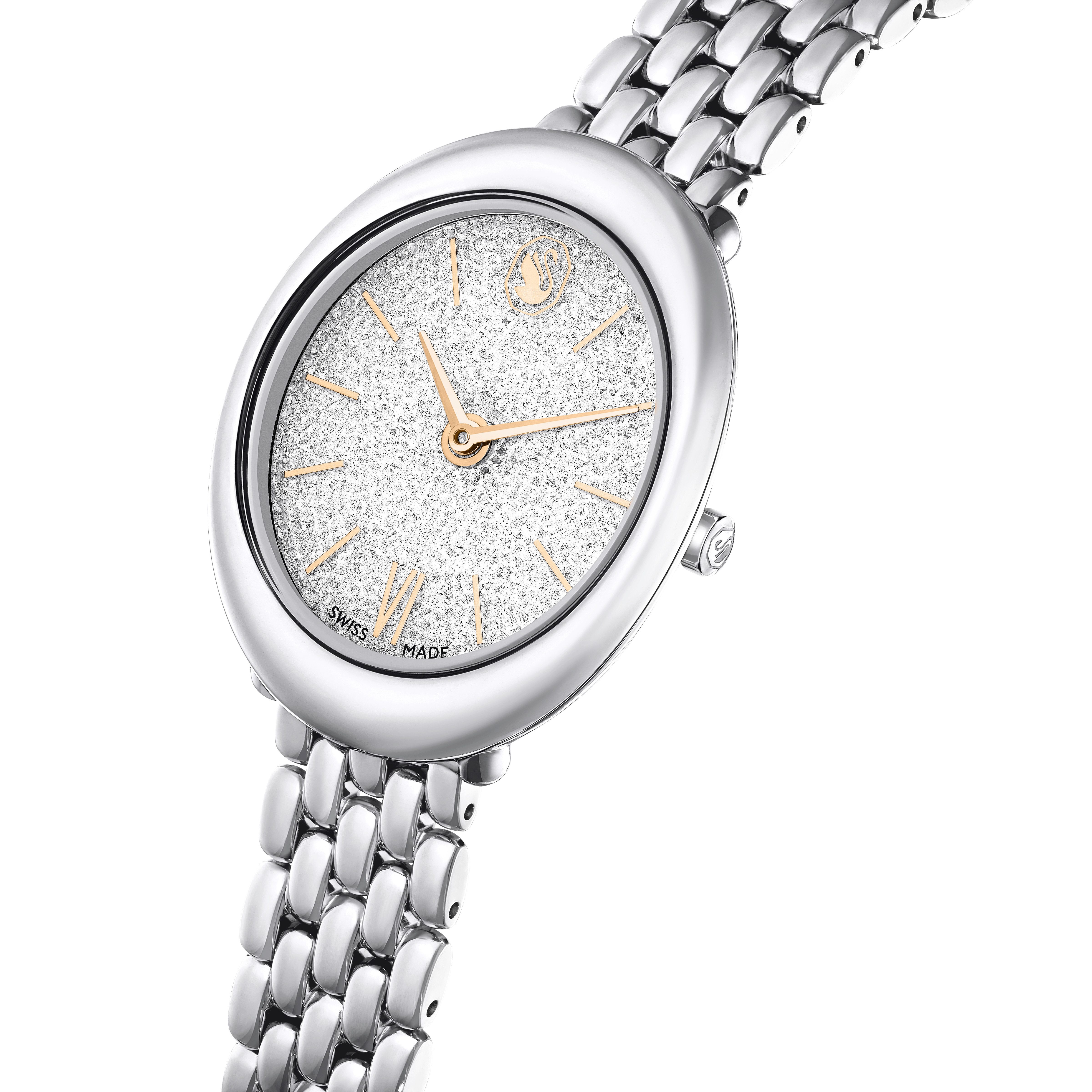 Swarovski Quarzuhr IMBER OVAL 5717590, Armbanduhr, Damenuhr, Swiss Made, Edelstahlarmband, analog