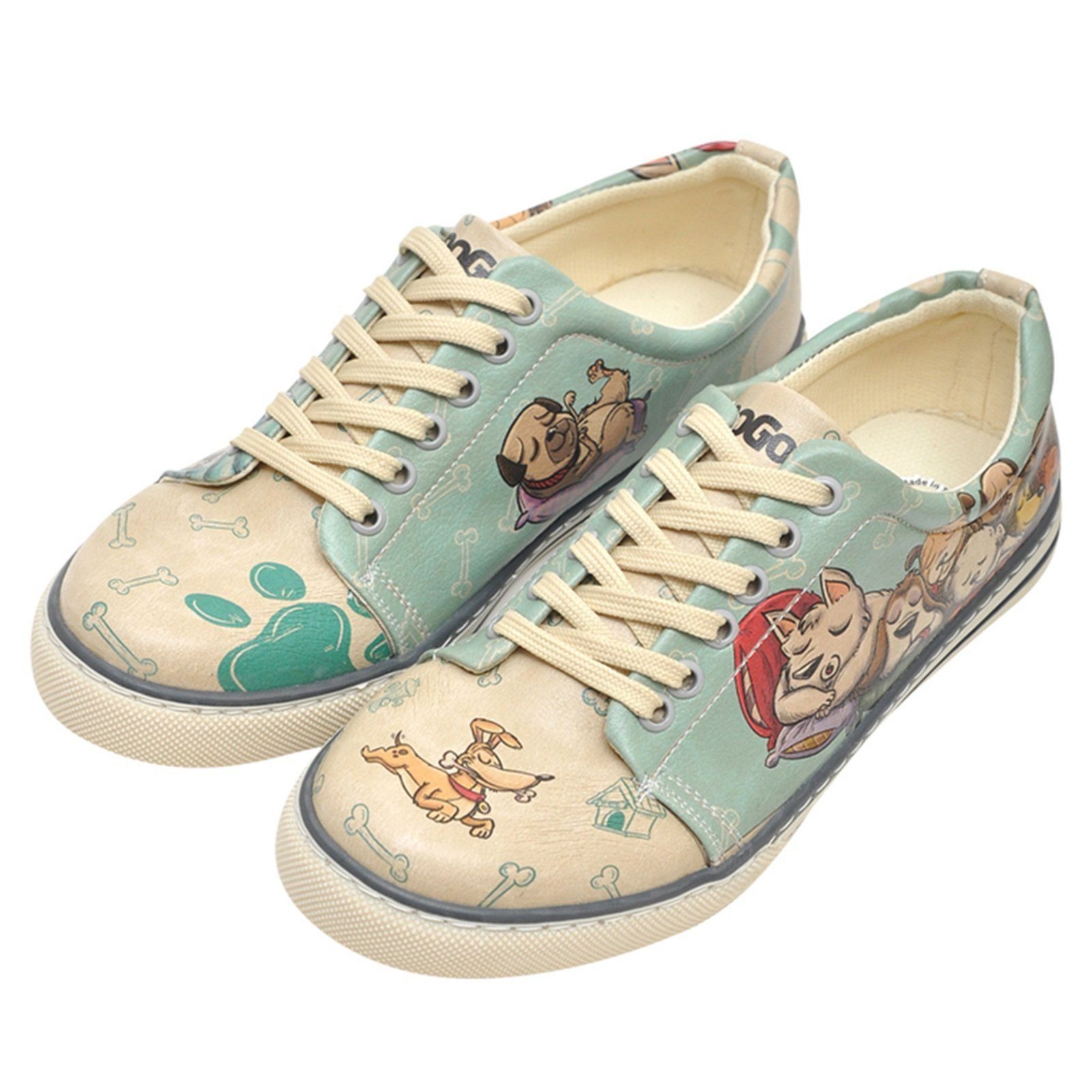 DOGO Classic Schnürsneaker Sleeping Dogs Damen Sneaker Sneaker Handgefertig günstig online kaufen