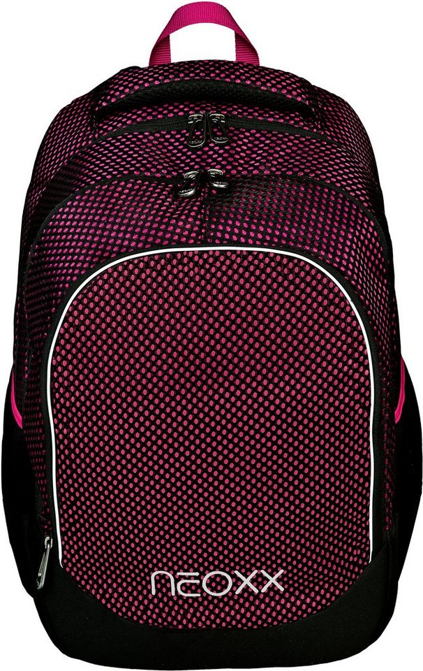 neoxx Schulrucksack Fly, Crazy in Mesh, aus recycelten PET-Flaschen,  Volumen ca. 27 Liter; Gewicht: ca. 600 g