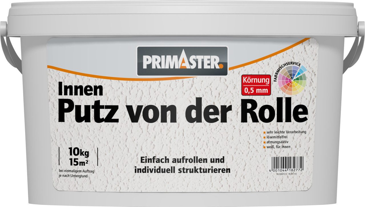 Primaster Gips-Kalk-Putz Primaster Putz von der Rolle 10 kg 0,5 mm Körnung