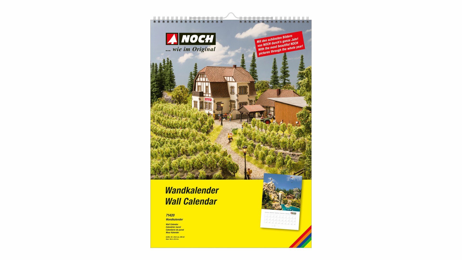 Modelleisenbahn-Spielunterlage NOCH, 71420, Spur H0,TT,N, Wandkalender Modell-L