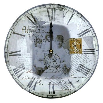 EGLO Wanduhr (Wanduhr Vintage Uhr für Wohnzimmerwand Wanddeko Uhr)