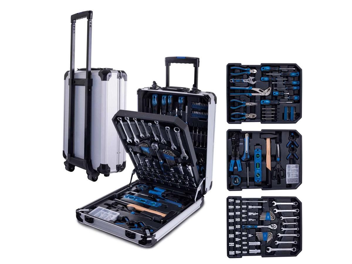 Scheppach Инструментset WZT187, (Set, 187-tlg., Инструментkoffer), mit Trolleyfunktion