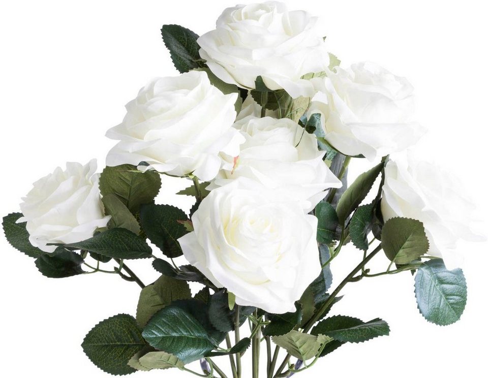 Kunstblume Rosenbusch Dijon Rose, Botanic-Haus, Höhe 45 cm, Schöner  Rosenstrauß für eine Vase