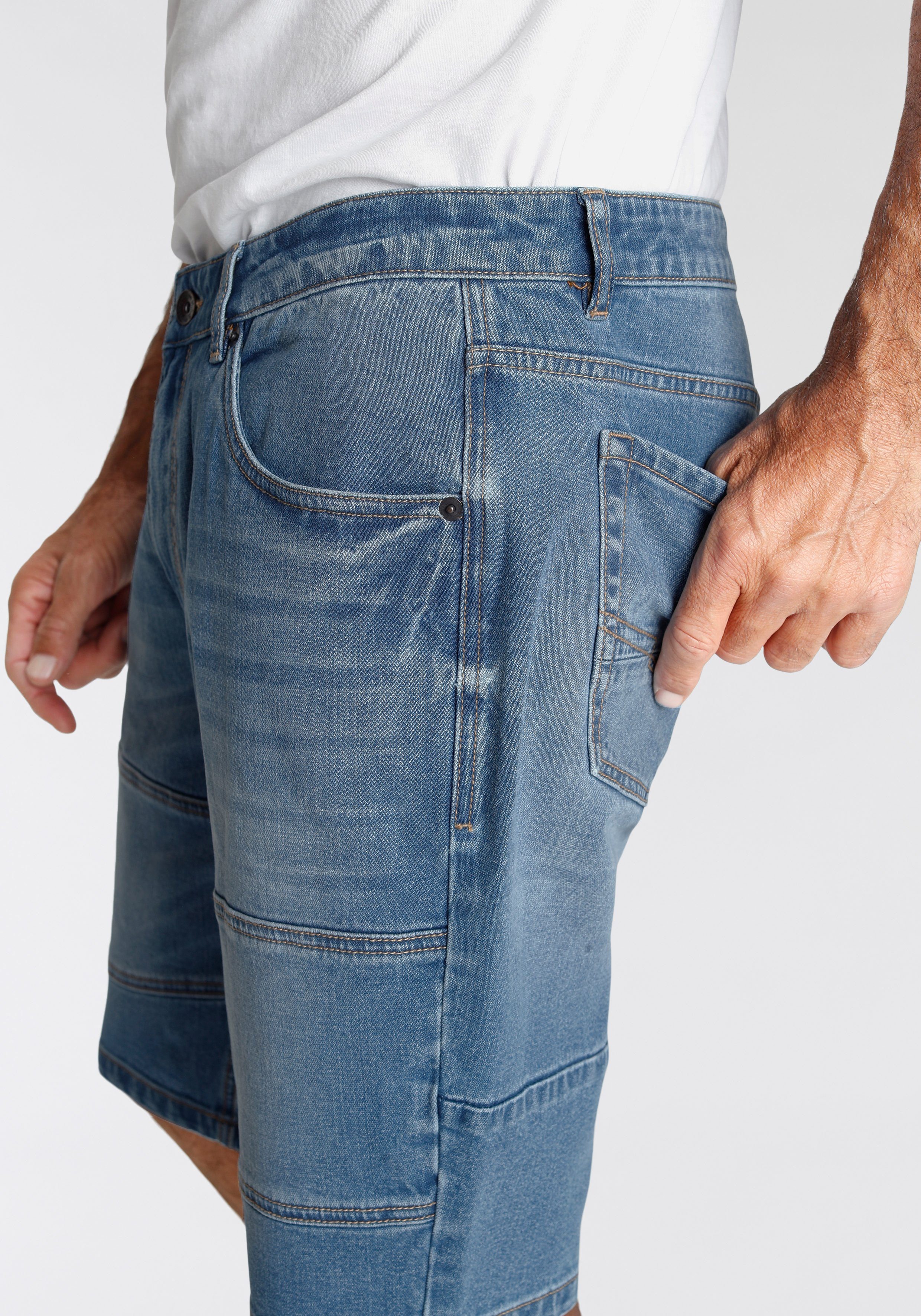 H.I.S Jeansbermudas entspannte Passform, gerader Beinschnitt, modische Washed-Optik