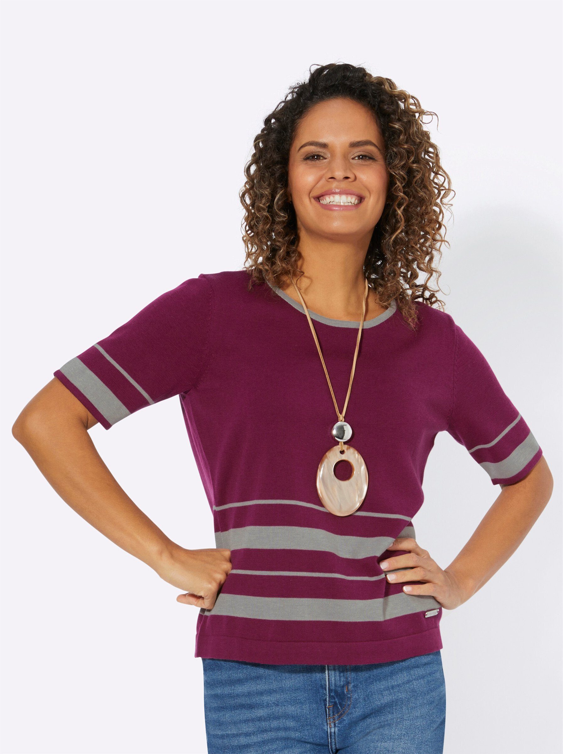 Strickpullover Kurzarm-Pullover