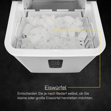 Gutfels Eiswürfelmaschine ICE MAKER 4015, Fassungsvermögen 1,2 kg, Display, herausnehmbarer Eiswürfelbehälter