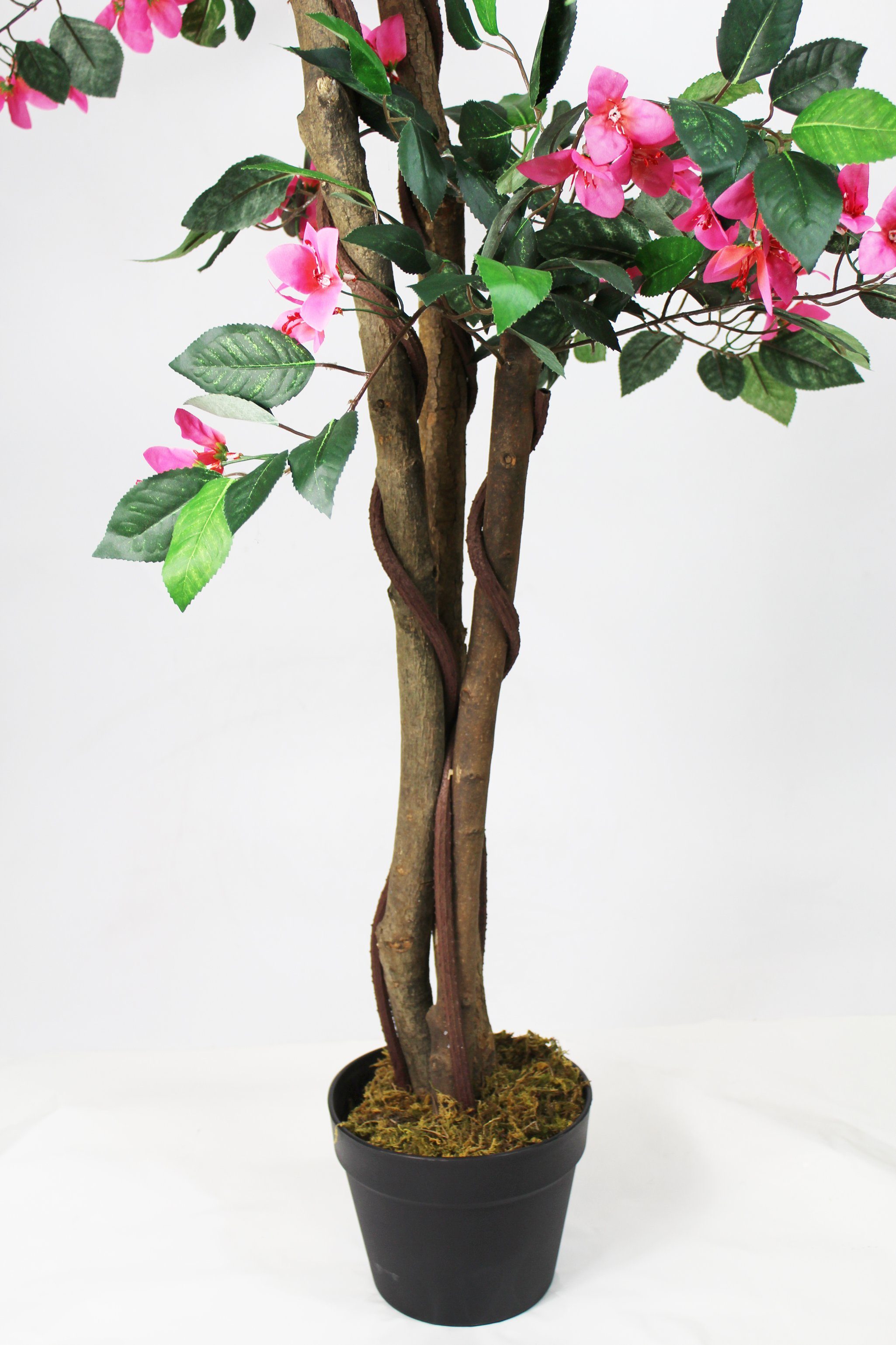 Rosa Rhododendron, Blütenbaum künstlicher Kunstbaum Arnusa, 170 Pflanze cm 170 cm Höhe Kunstpflanze