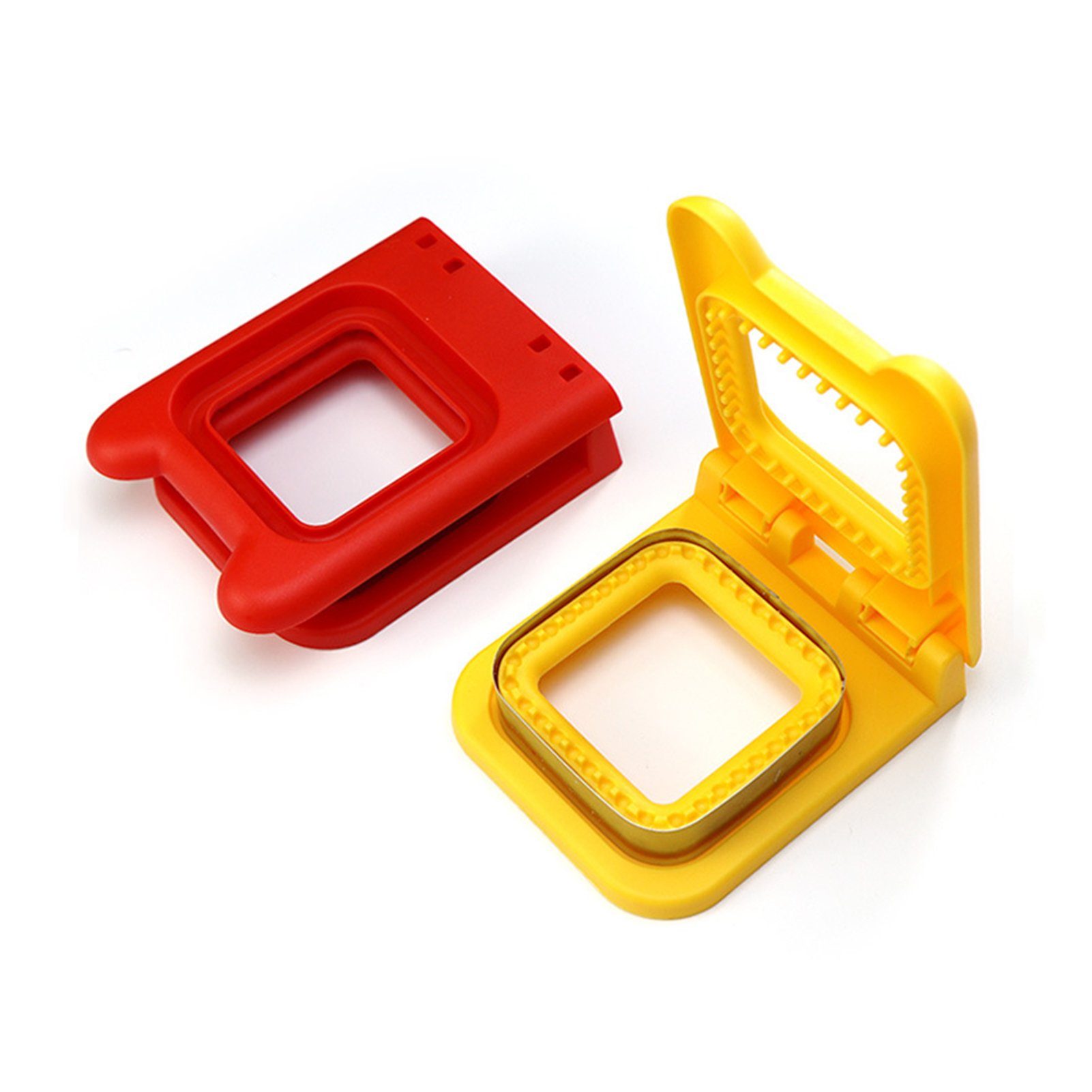 Blusmart Runder/quadratischer Einfach Rot Sandwichschneider, Ausstechform Versiegelungsgerät,