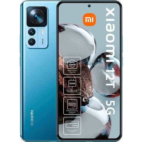 Xiaomi 12T 8GB+256GB Smartphone (16,9 cm/6,67 Zoll, 256 GB Speicherplatz, 108 MP Kamera)