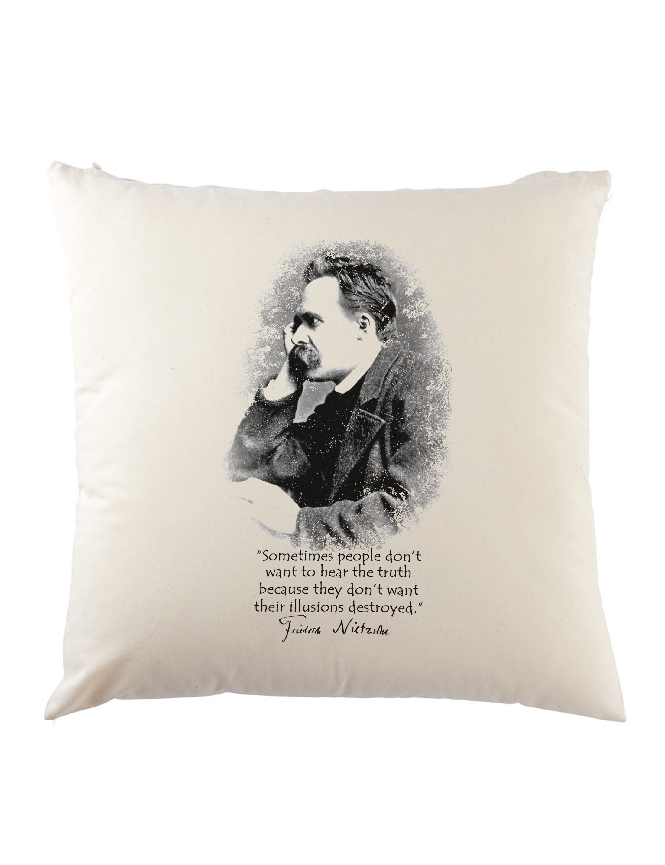 Urban Backwoods Dekokissen Friedrich Nietzsche Illusions Dekokissen Übermensch Nihilsm Wagner, Zarathustra Gott Tot Philosoph