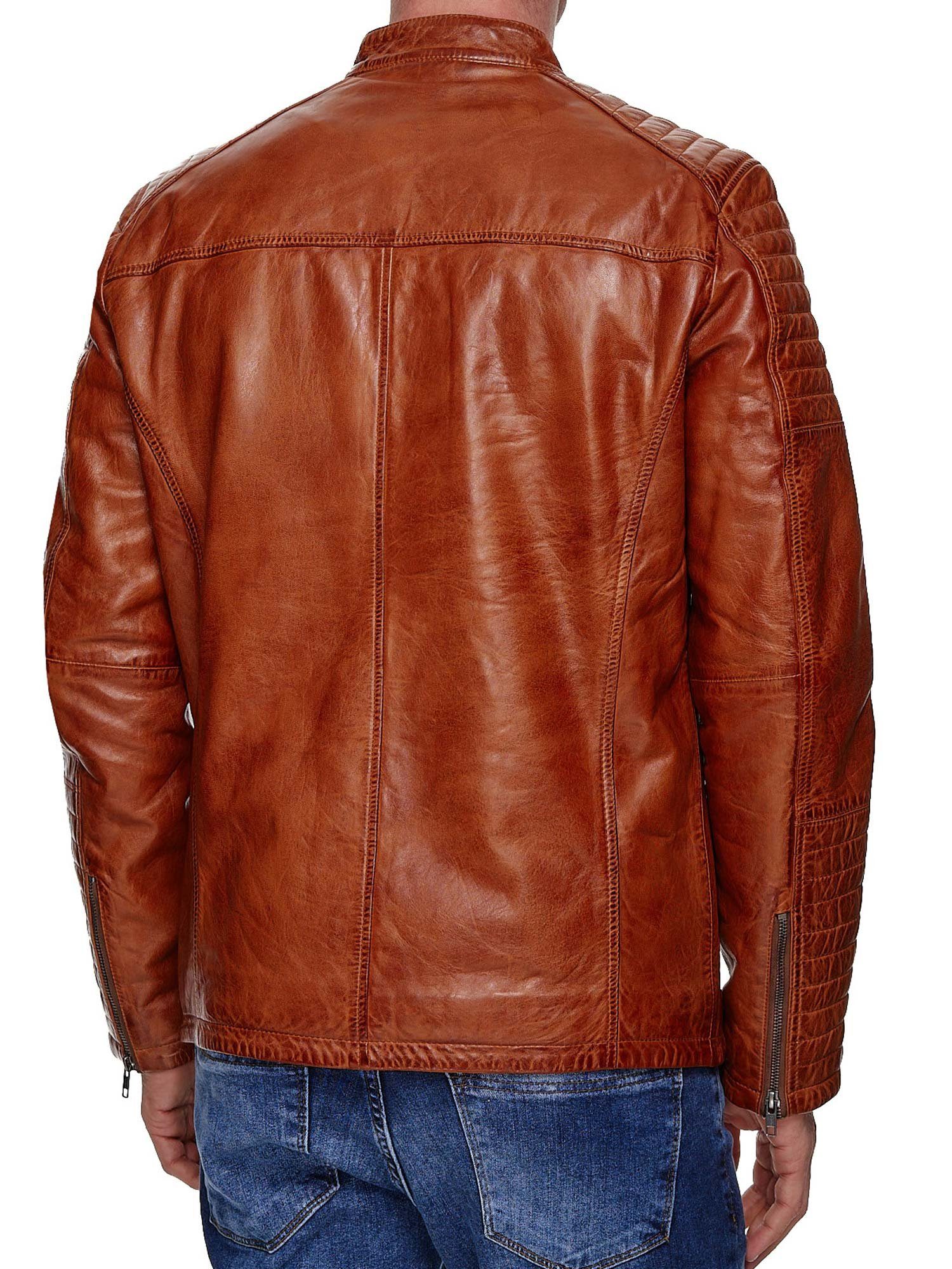 Tazzio Lederjacke 19709 Herren Echtleder Leder Jacke im Biker-Look – Bild 5 von 5