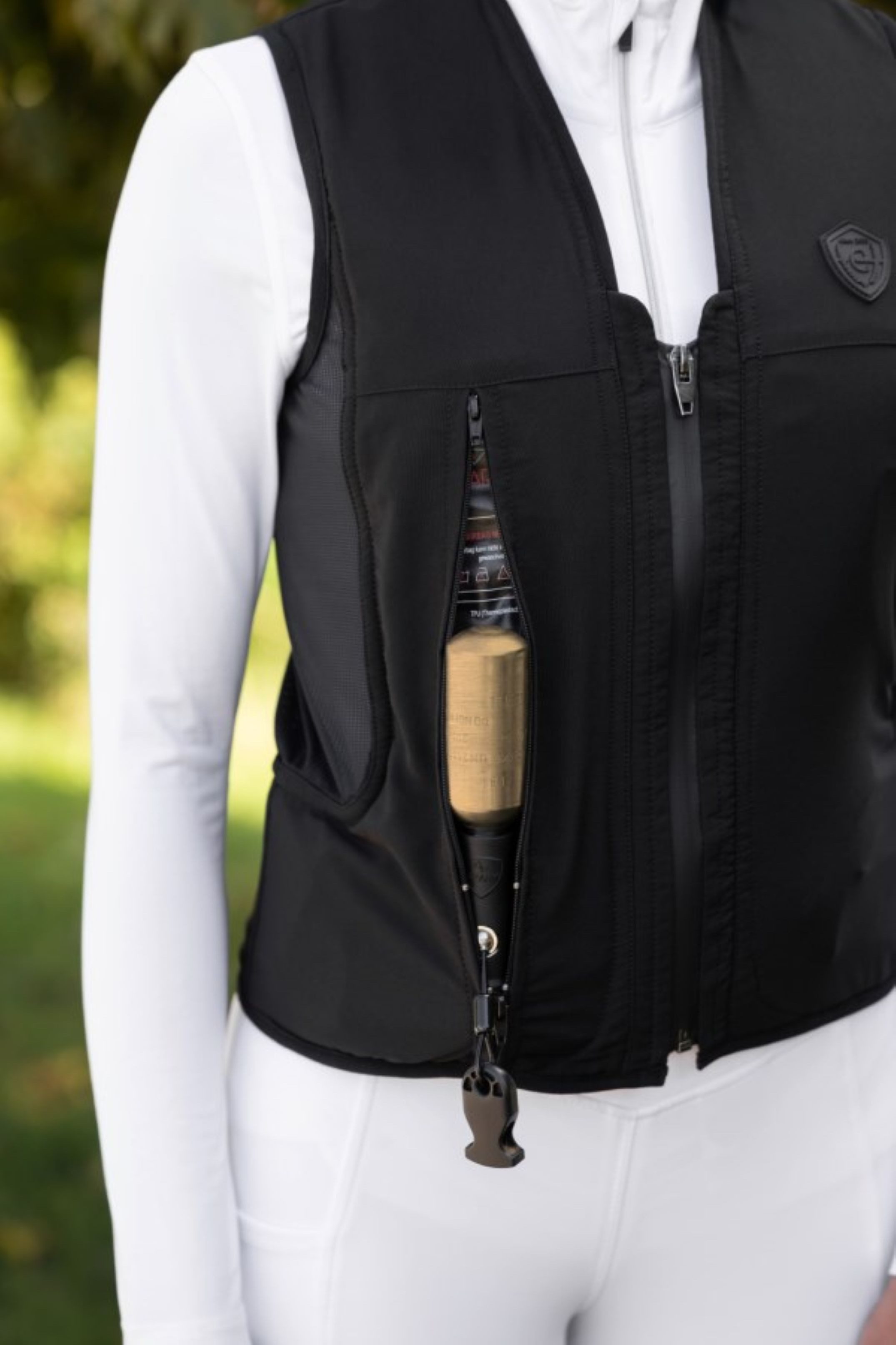 Kerbl Reitweste Kerbl Airbag-Weste Manege schwarz, Erwachsene Größe L, incl. Kartusch