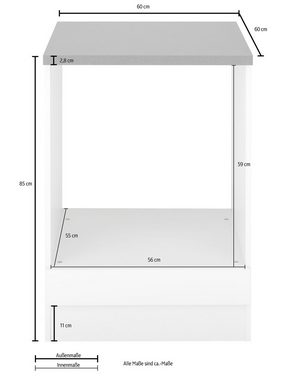 HELD MÖBEL Herdumbauschrank Tulsa 60 cm breit, für Einbau-Herdset