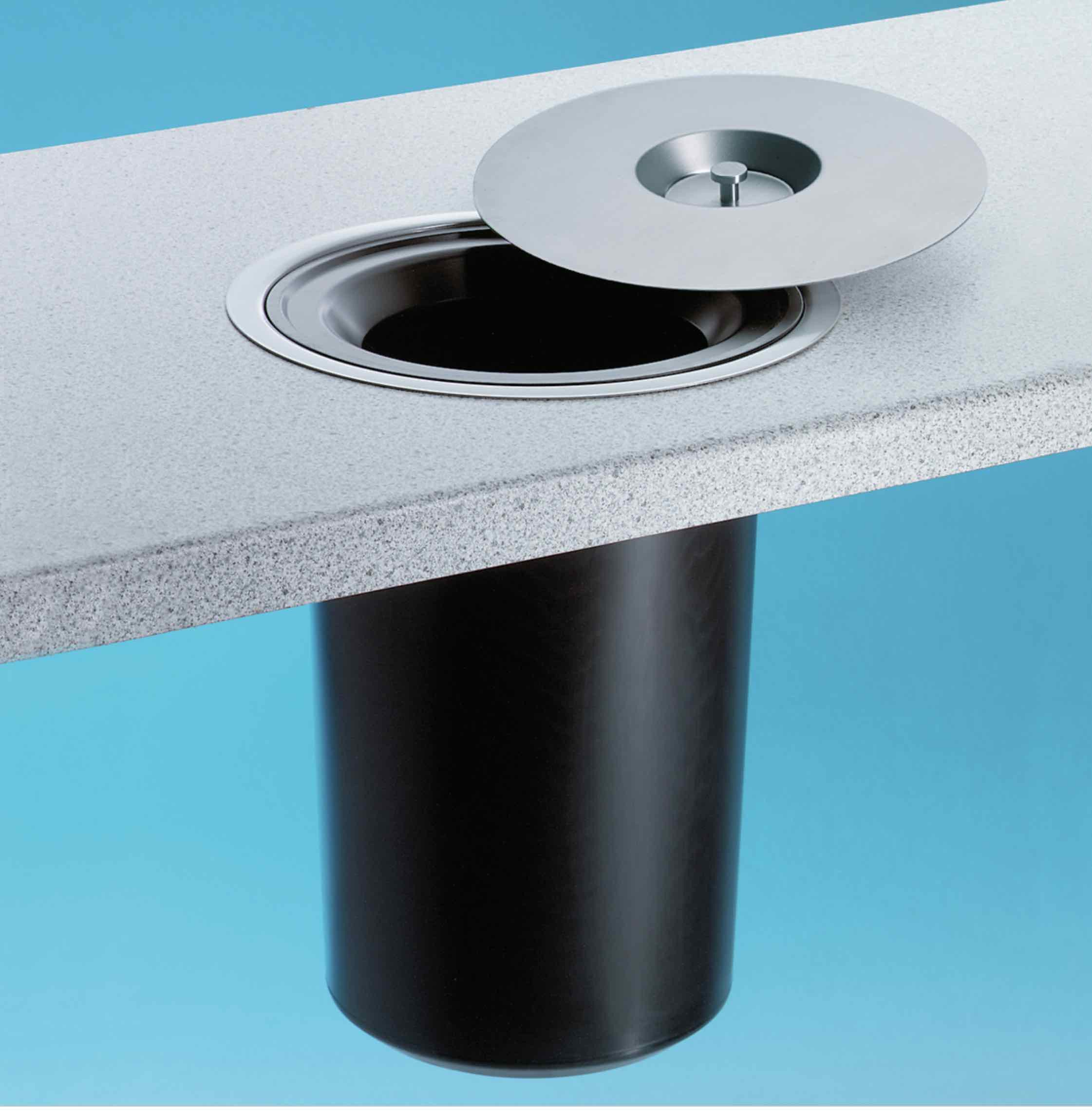 WESCO Einbaumülleimer WESCO® Dassa 2, Edelstahl mit Kunststoffeinsatz, Abfallvolumen 13 L