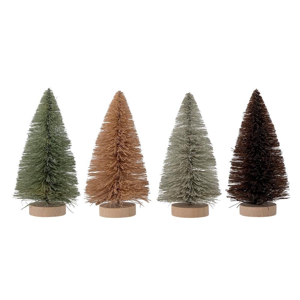 Bloomingville Weihnachtsfigur Oybek DekoBaum 4er Set, Sisal Braun