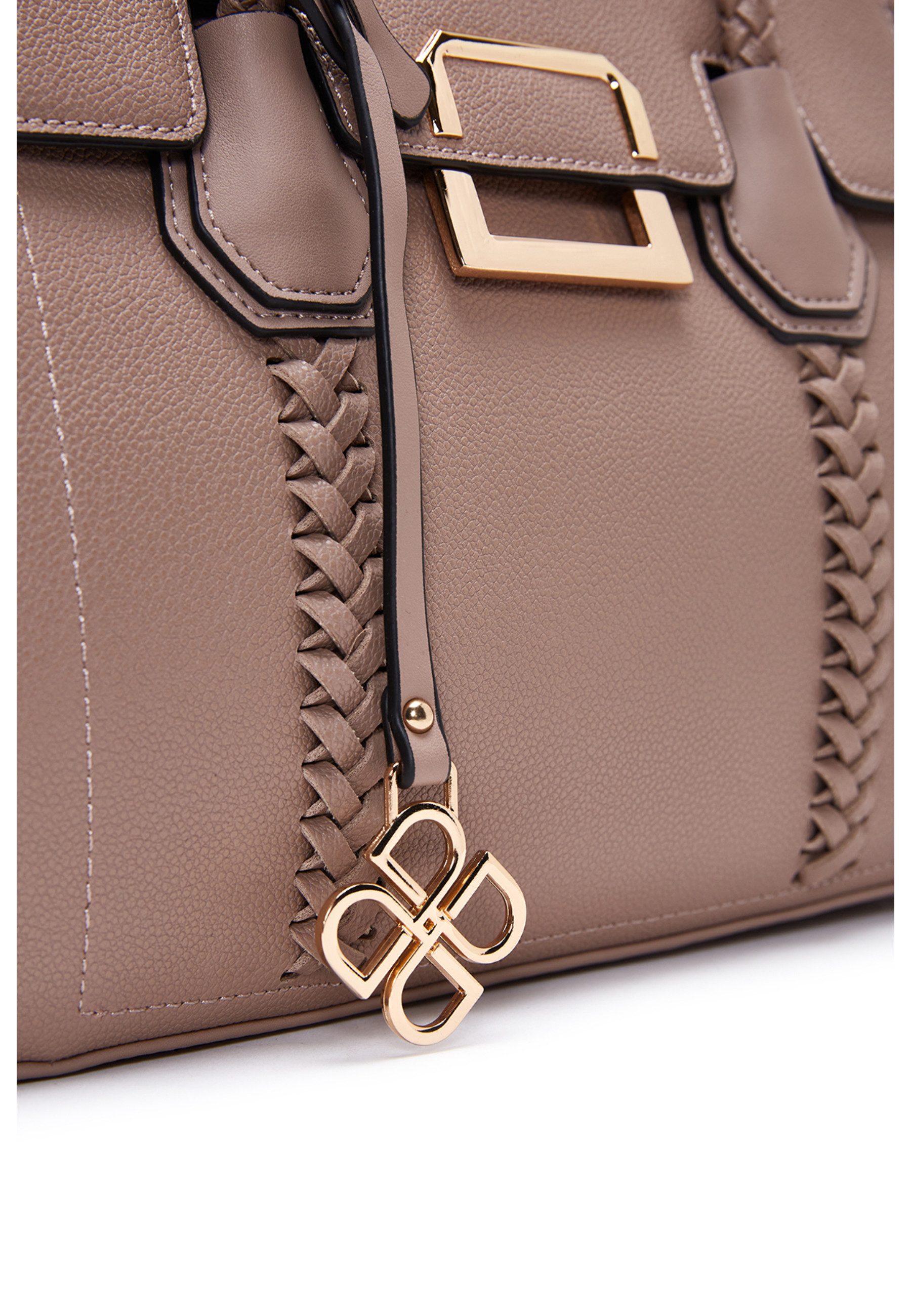 Derimod Umhängetasche Handtasche aus Kunstleder, Kunstleder, Schulterriemen, Groß