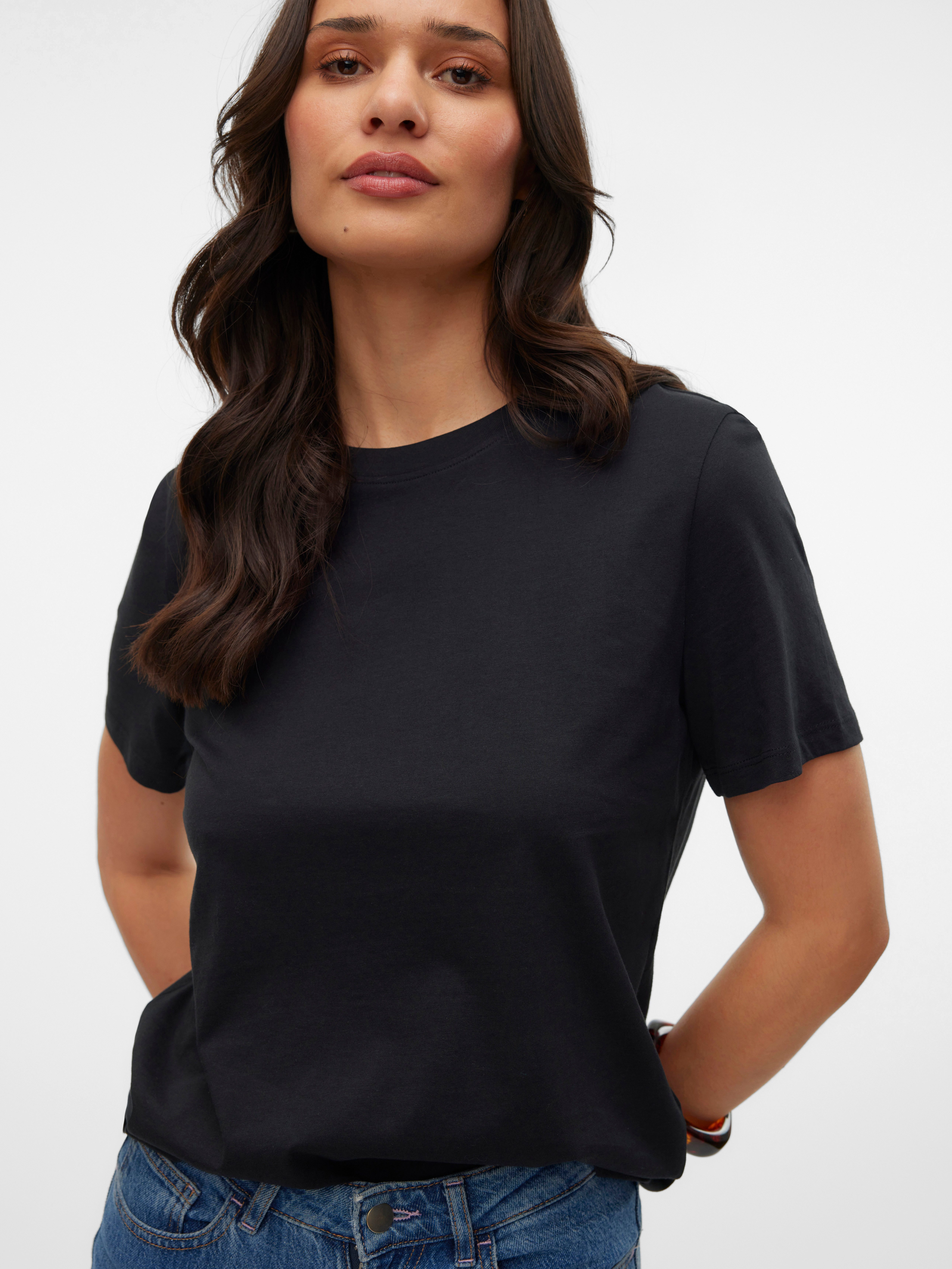 Vero Moda Kurzarmshirt VMPAULINA SS T-SHIRT GA JRS NOOS Baumwolle, regular günstig online kaufen