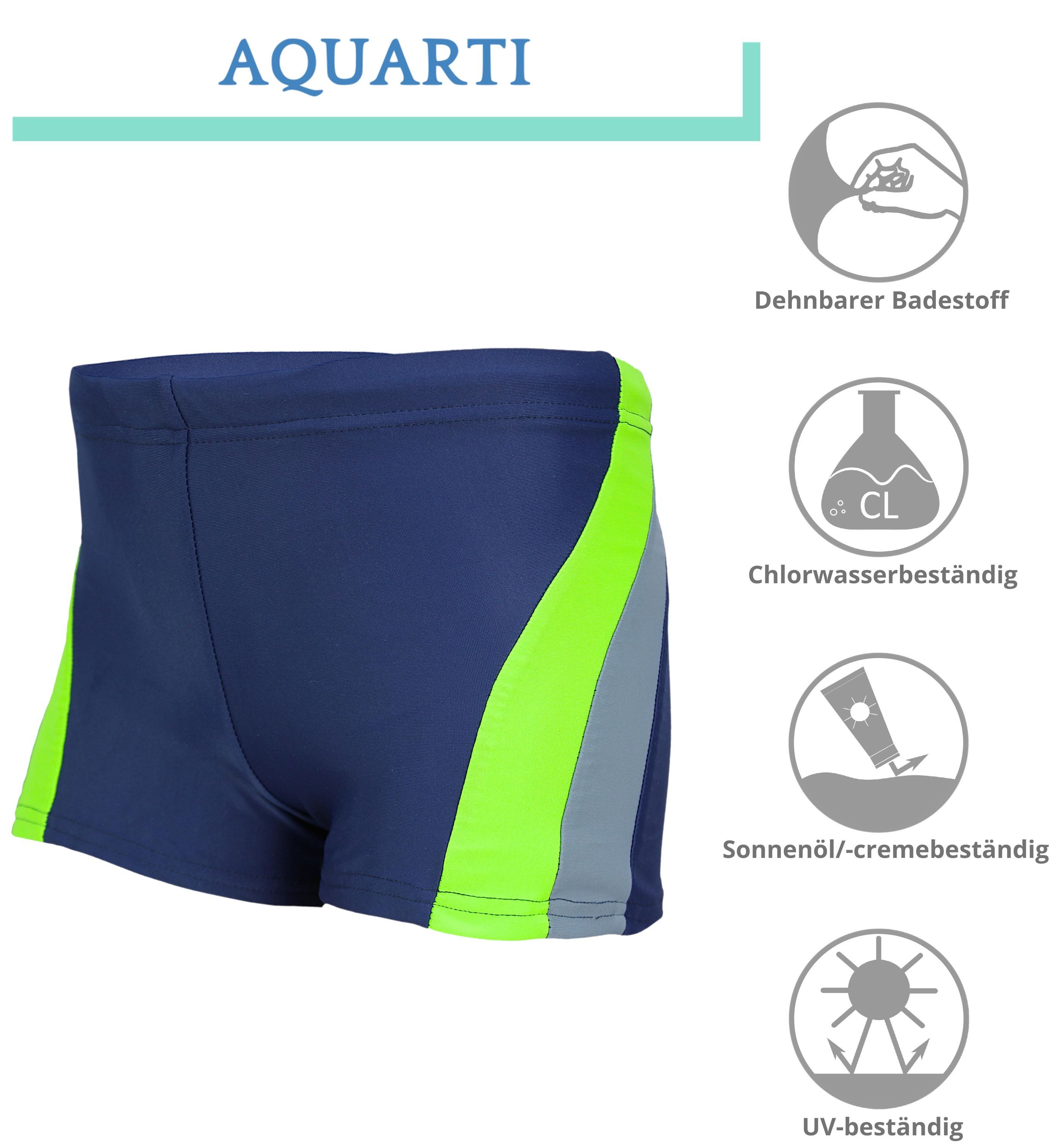 Aquarti Badeshorts Aquarti Jungen Badehose Schwimmhose Seitliche Paspel Kinder Badeshorts – Bild 2 von 5