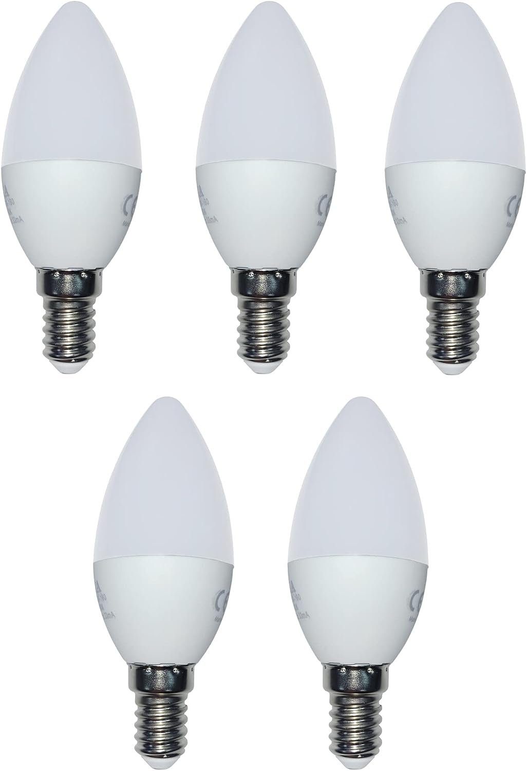 Provance LED-Leuchtmittel 5 x LED Leuchtmittel Kerze E14 3W 250lm 3000K, E14, warmweiß