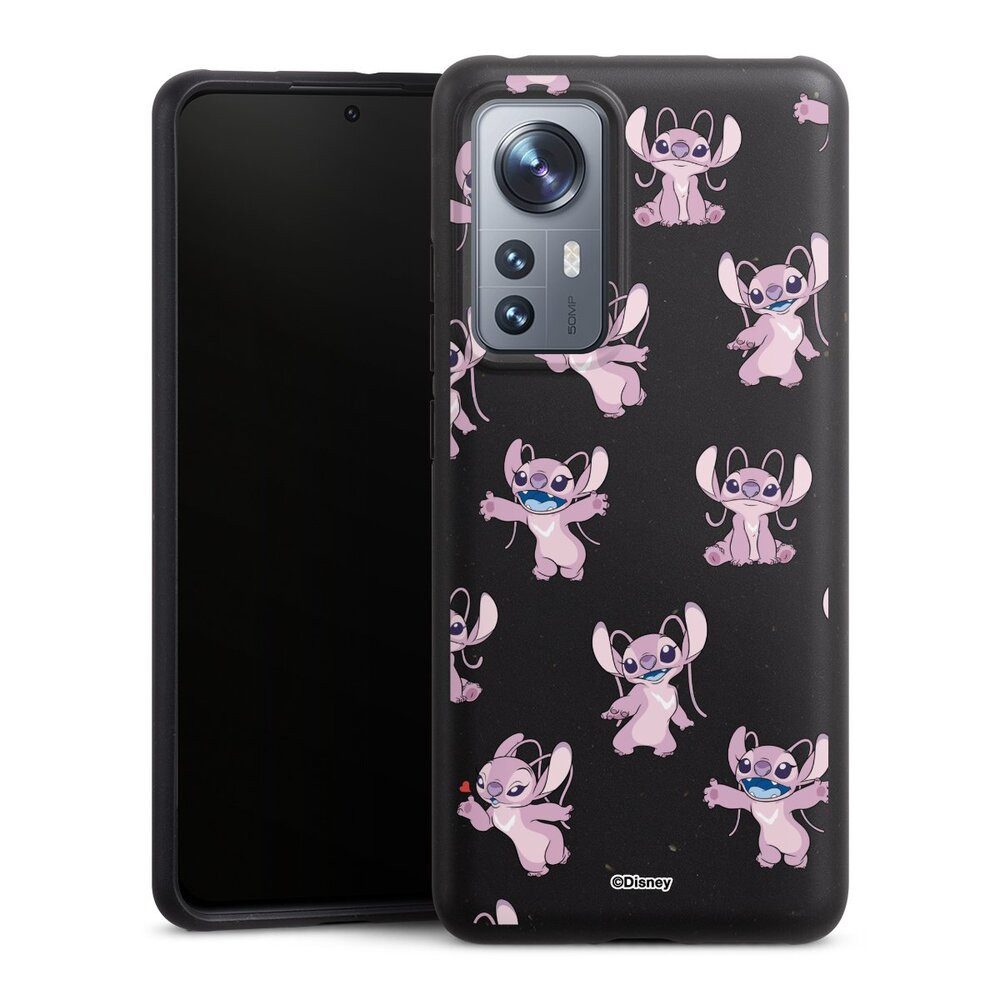DeinDesign Handyhülle Lilo & Stitch Engel Disney Angel Faces Pattern Transparent, Xiaomi 12 5G Organic Case Bio Hülle Nachhaltige Handyhülle