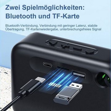 yozhiqu Tragbarer, farbenfroher Bluetooth-Lautsprecher mit Subwoofer Bluetooth-Lautsprecher (Gute Klangqualität, lange Akkulaufzeit, kompakt und tragbar)