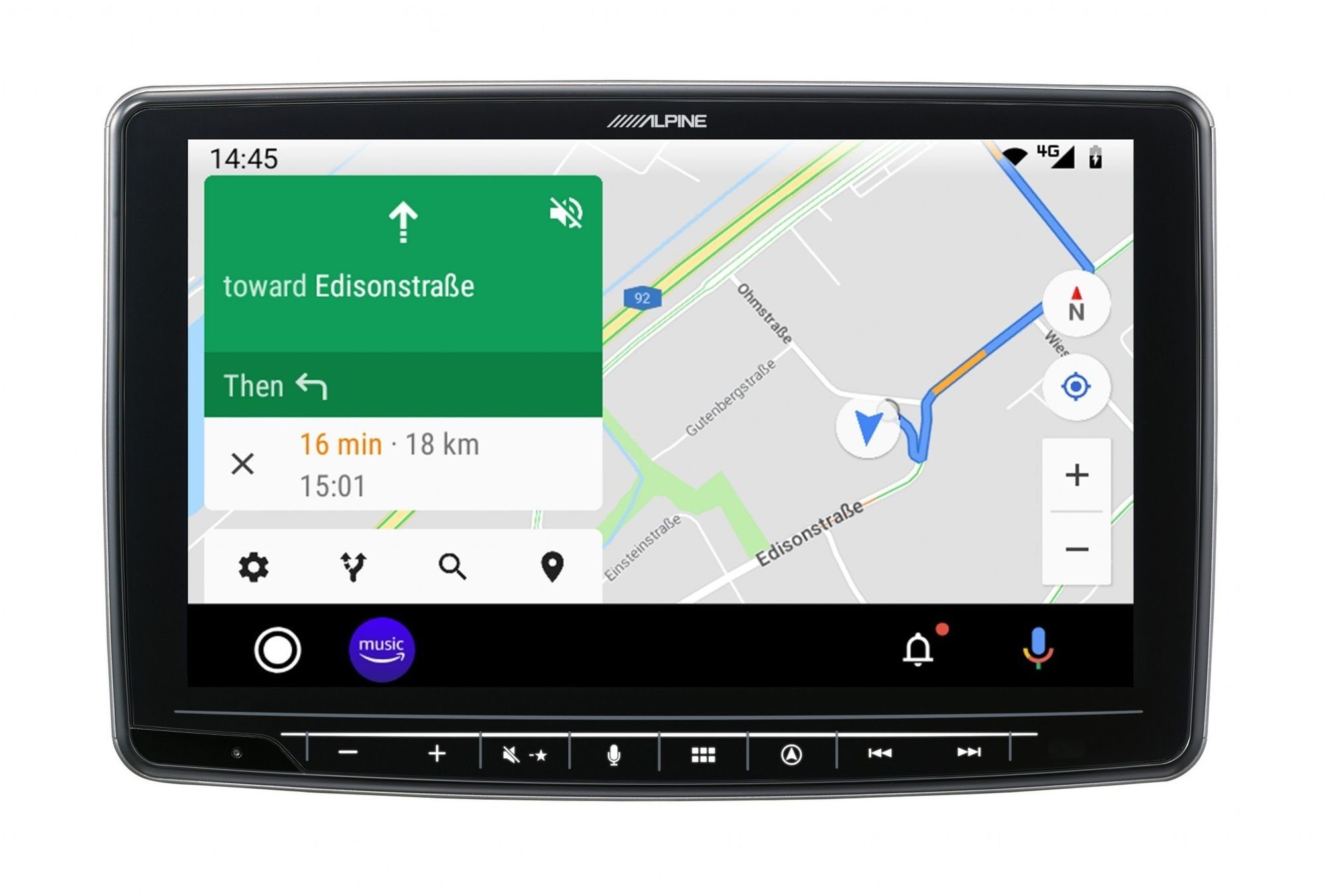 Autoradio DAB+, 9-Zoll Auto Navi INE-F904D ALPINE CarPlayAndroid Touchscreen, HDMI