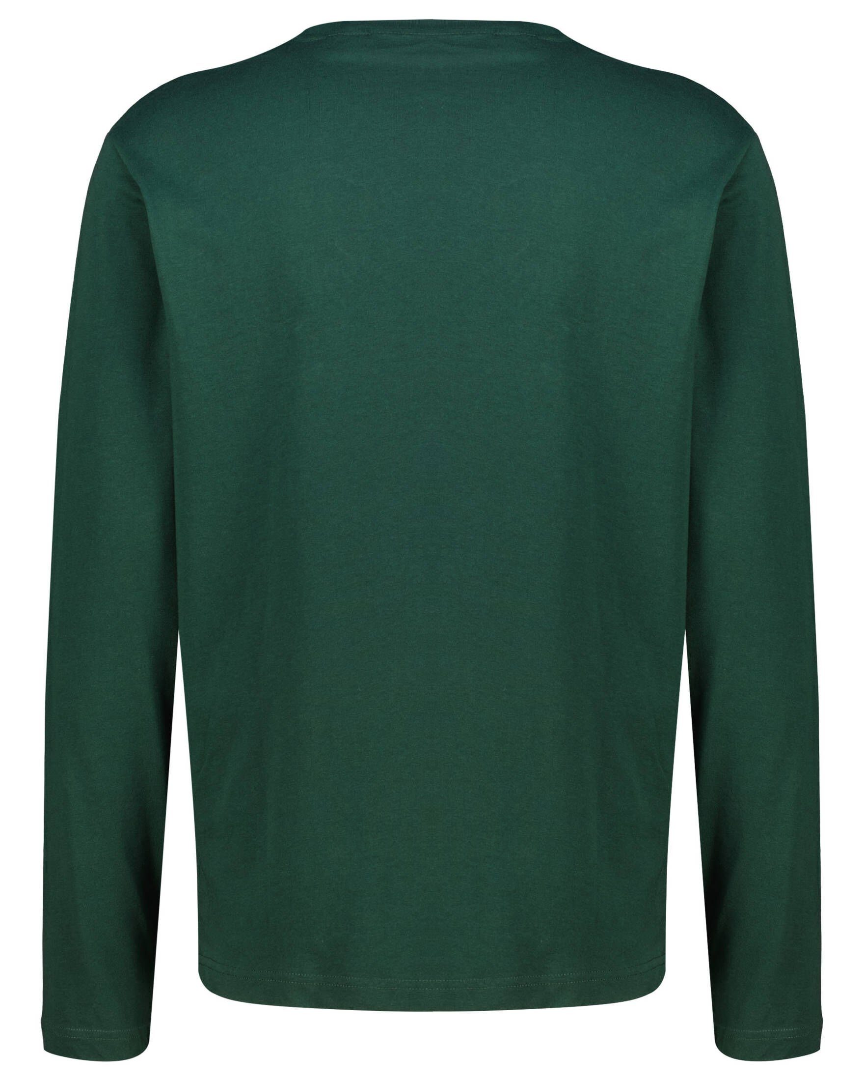 (1-tlg) (43) Langarmshirt Herren T-Shirt grün SHIELD Gant