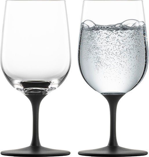 Eisch Gläser-Set KAYA BLACK, Kristallglas, Handarbeit, 350 ml 2-teilig, Made  in Germany