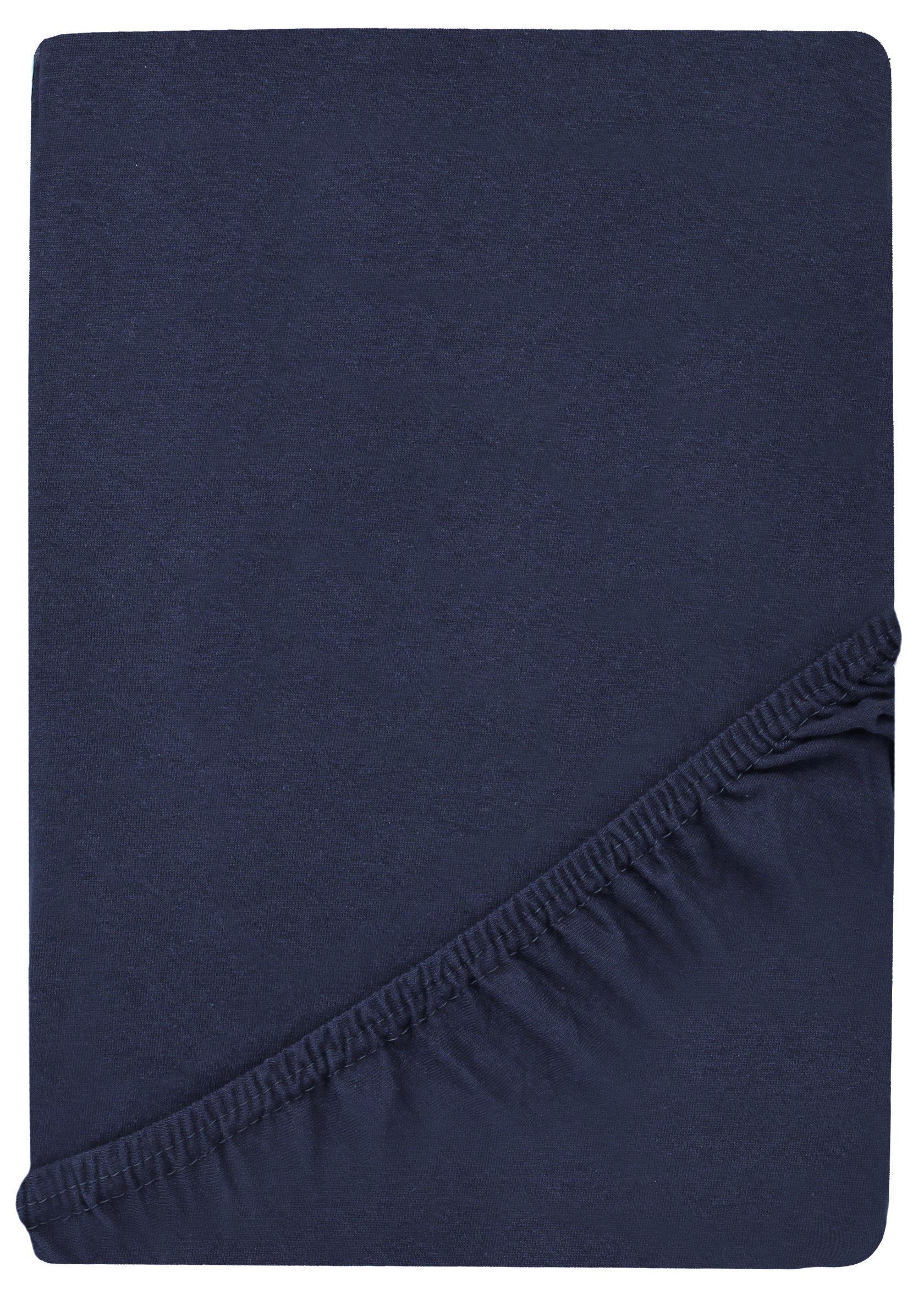 GREEN MARK Textilien Spannbettlaken Jersey Spannbetttuch in vielen Größen und Farben, 100% Baumwolle, Gummizug: rundum, (1 Stück), Jersey Spannbettlaken, Spannbetttuch in vielen Größen und Farben