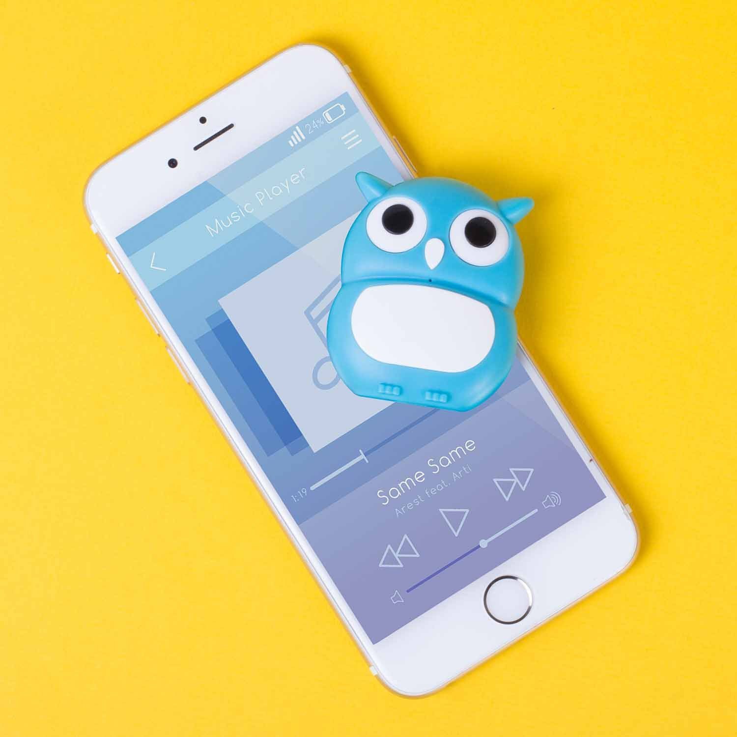 Thumbs Up Mini BT Owl Speaker (Eule) - mit Kamera-Auslöser und Alarmfunktion Bluetooth-Lautsprecher