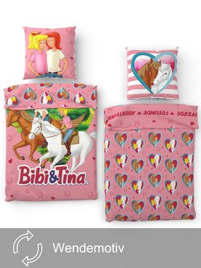 Jugendbettwäsche Bibi und Tina Bettwäsche 135x200 Baumwolle Kinderbettwäsche Mädchen, SkyBrands