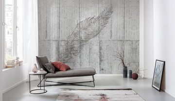 Komar Vliestapete Concrete Feather, 350x250 cm (Breite x Höhe)