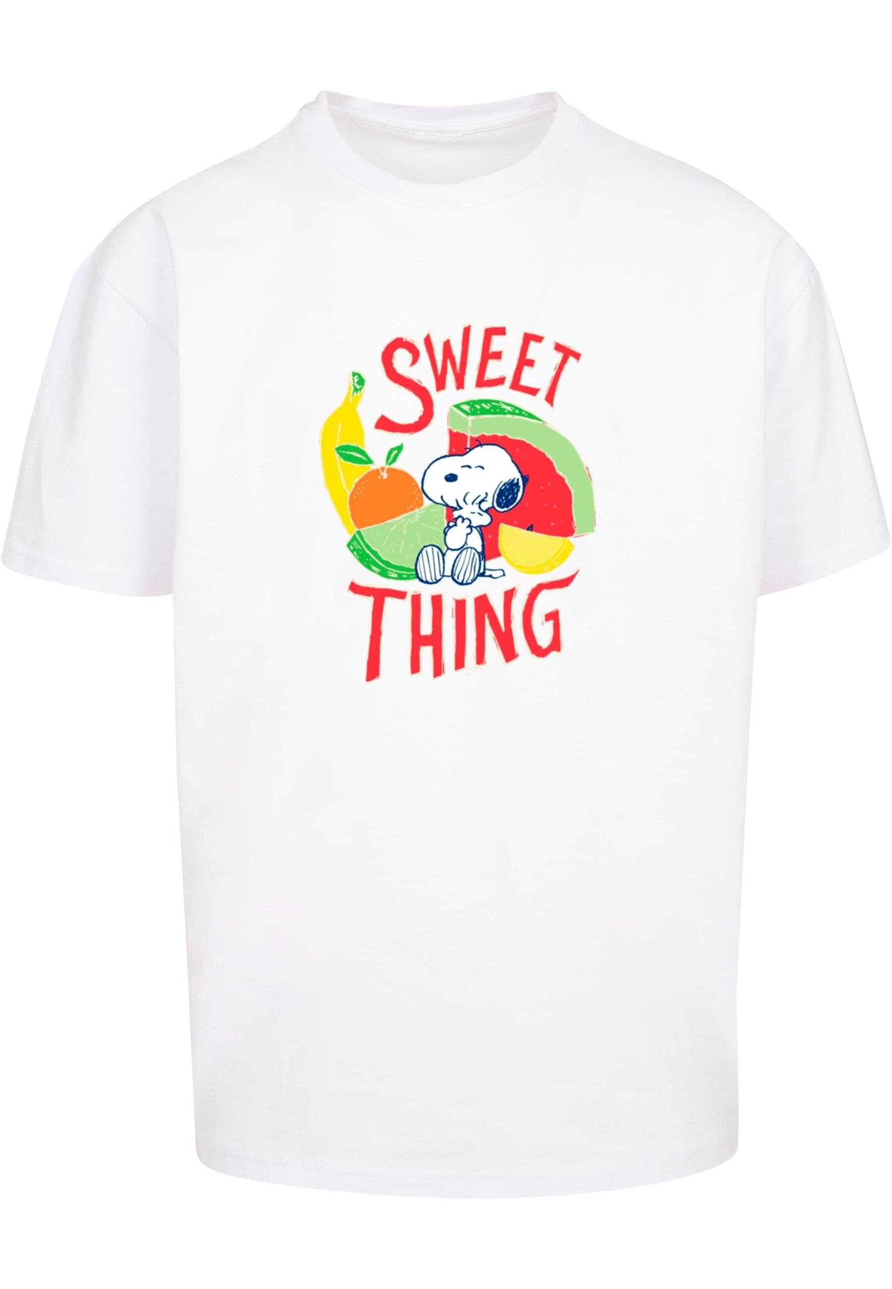 Merchcode T-Shirt Herren Ladies Peanuts - Sweet thing Heavy Oversize Tee (1-tlg) white