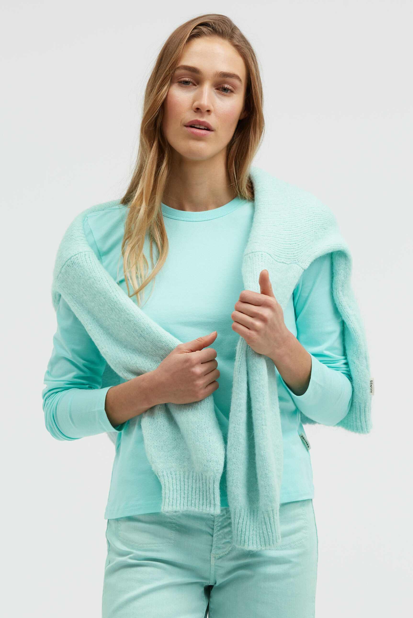 SENSES.THE LABEL Rundhalsshirt mit Baumwolle