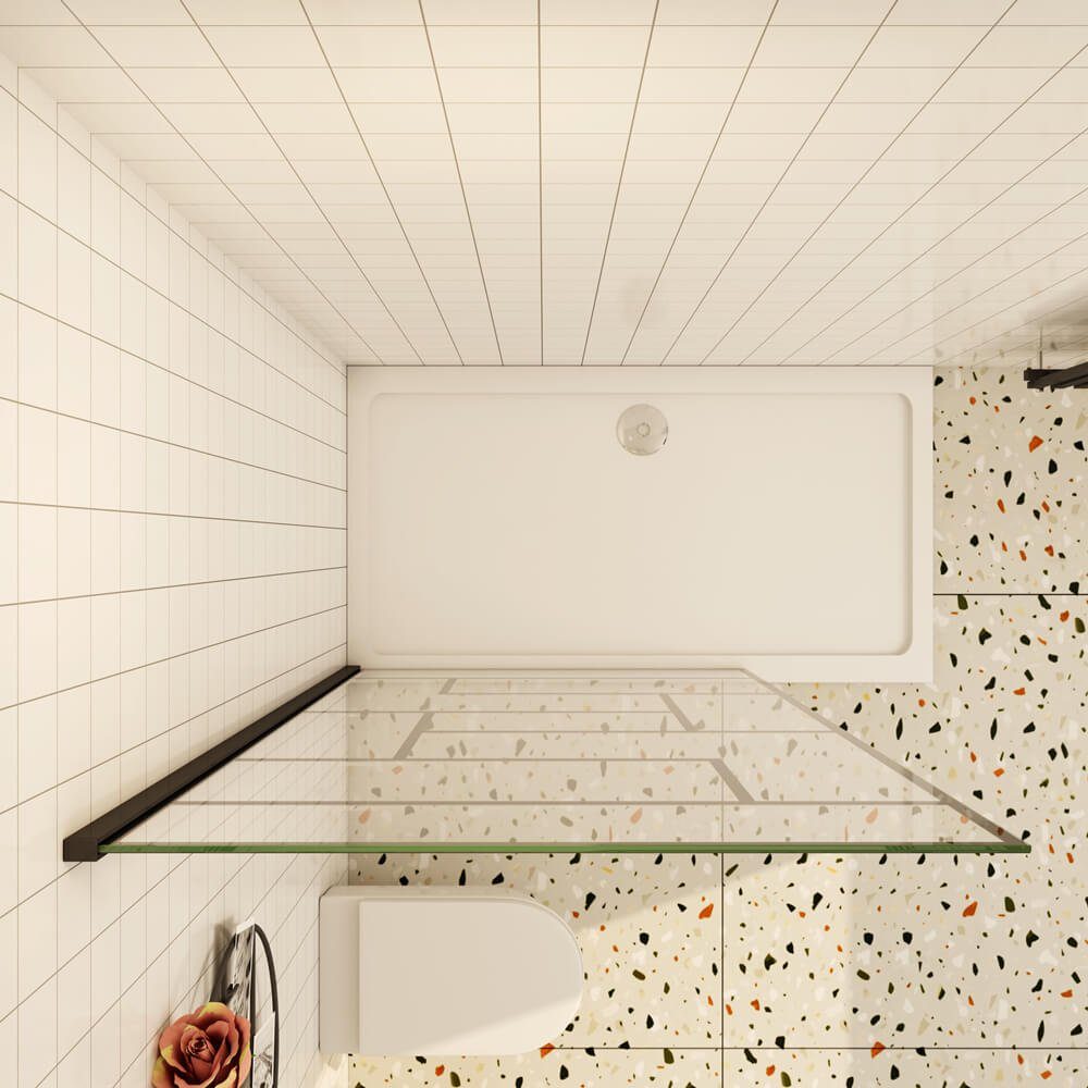 duschspa Duschwand 8mm Nano Glas Glaswand Walk in Dusche Duschtrennwand Duschwand, Einscheibensicherheitsglas, Sicherheitsglas, (Set), Nano Glas